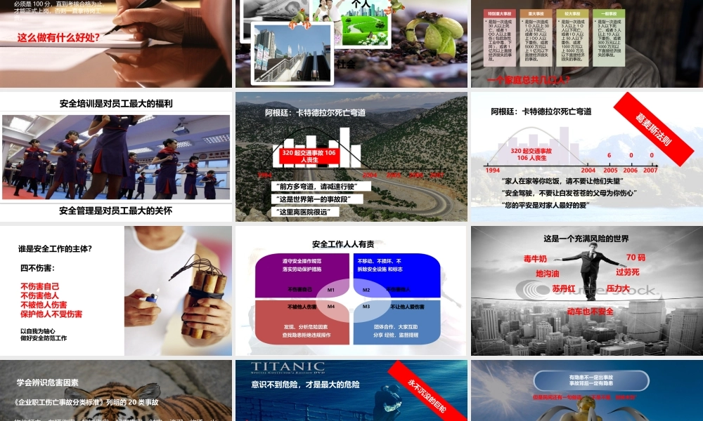 勿忘安全  珍惜生命——安全意识培训板