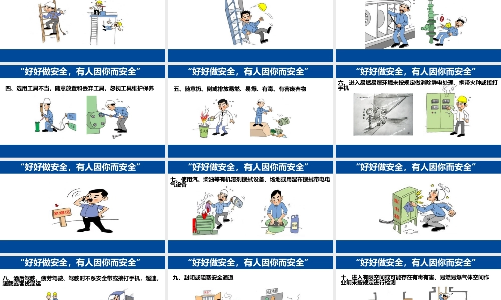 安全意识讲座--预防习惯性违章