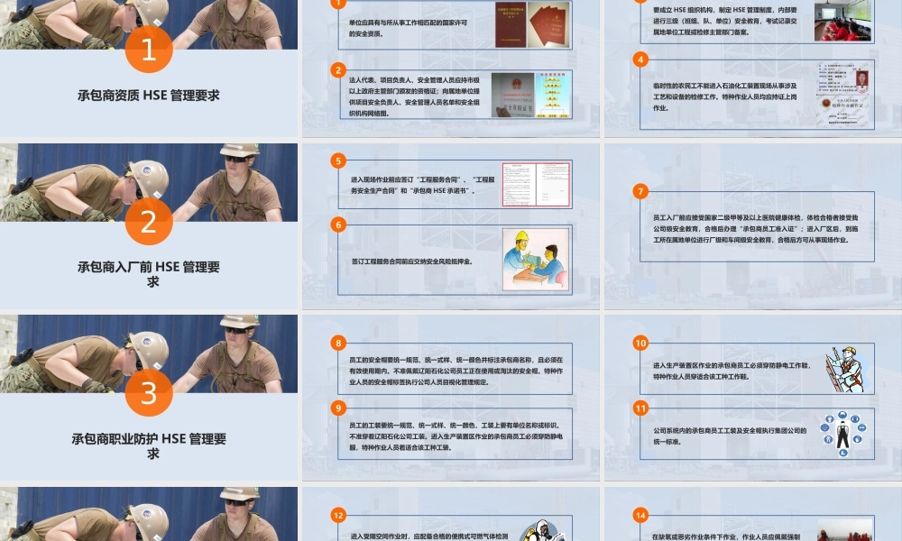 承包商hse管理30条