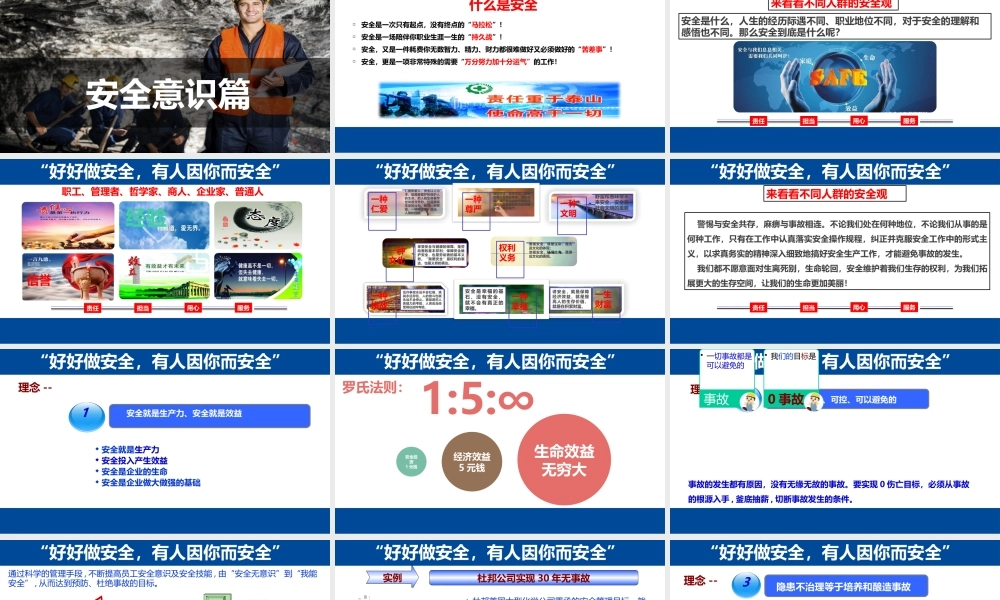主要负责人和安全管理人员，落实主体责任，规避责任风险，第三课：安全意识篇