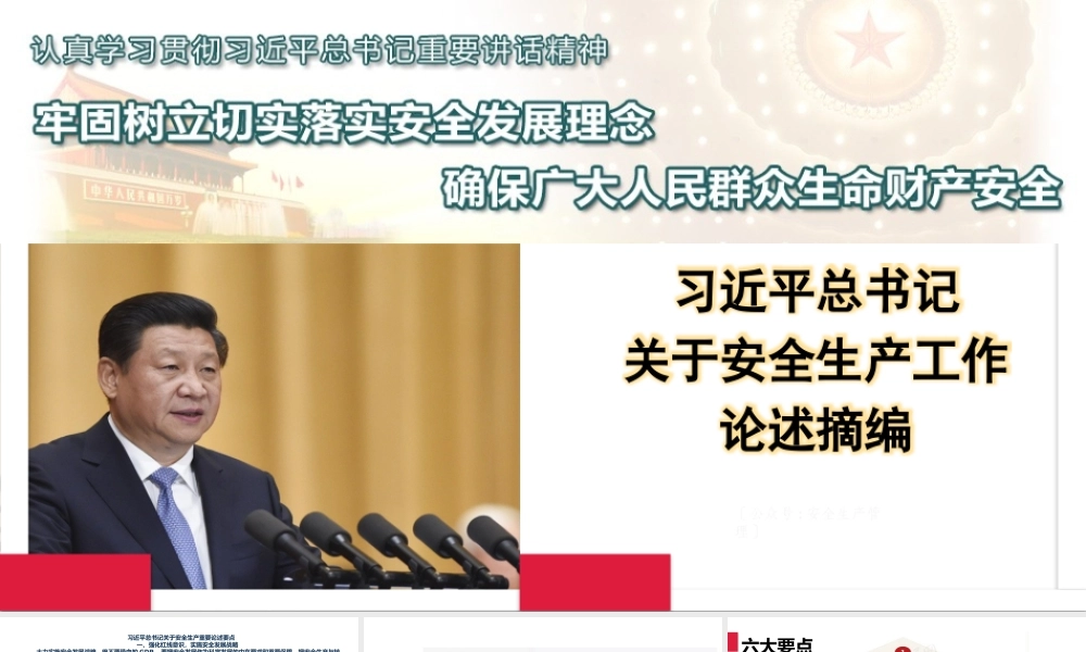 总书记关于安全生产工作重要论述（64页）