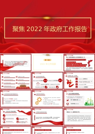 2022年政府工作报告解读模板（PPT）