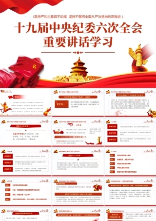 十九届中央纪委六次全会重要讲话学习