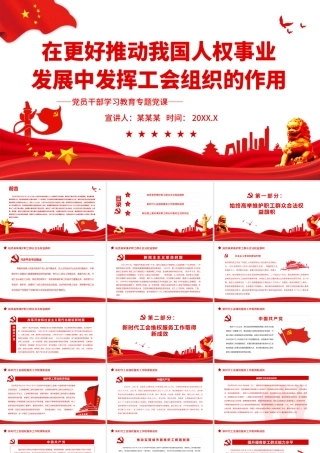 在更好推动我国人权事业发展中发挥工会组织的作用