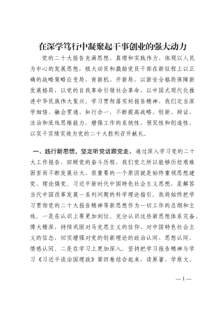 在深学笃行中凝聚起干事创业的强大动力202210