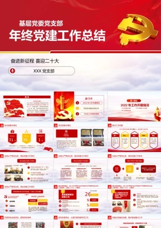 国企党支部2022年党建工作总结（PPT）