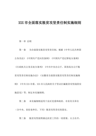 市全面落实脱贫攻坚责任制实施细则202212