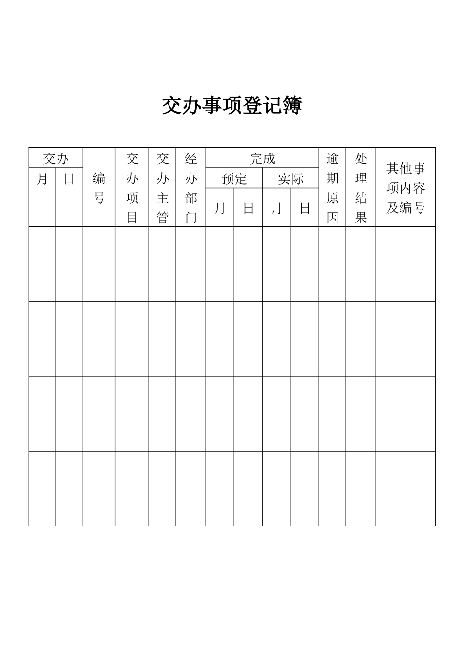 交办事项登记簿表_第1页