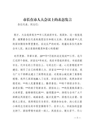 市长在市人大会议上的表态发言_1202210