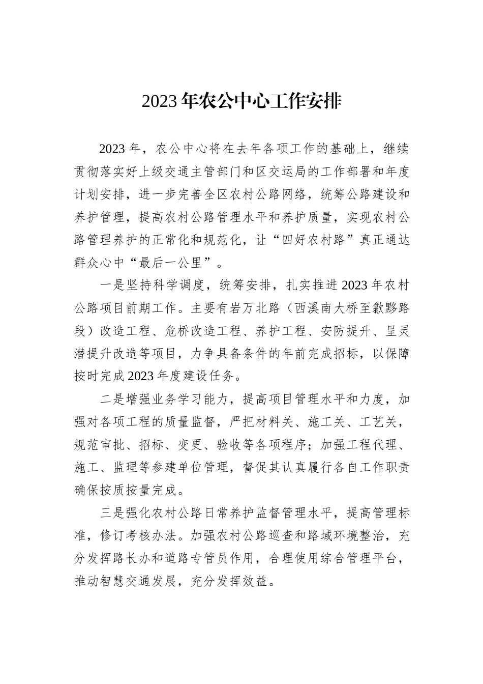 2023年度工作安排汇编（6篇）_第2页