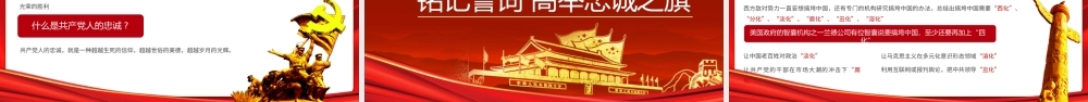 党课ppt：重温入党誓词永远忠诚于党