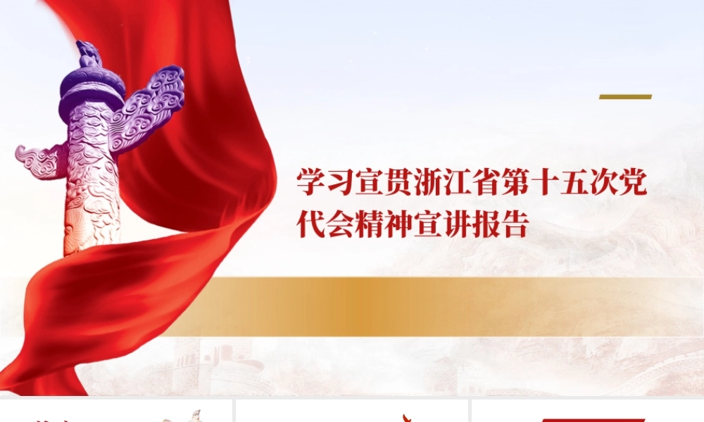 2022年浙江省第十五次党代会精神宣讲