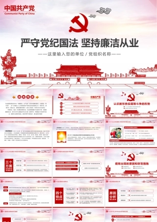 严守党纪从法，坚持廉政从业