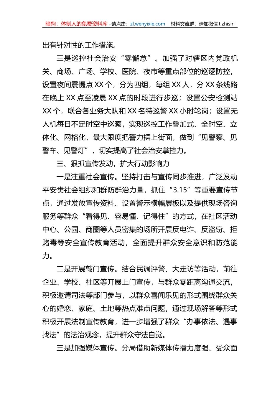 “春雷行动”护航经济发展社会稳定工作报告_第3页