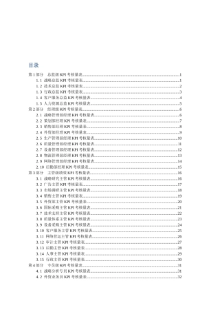 7.5万字KPI绩效量化考核表合集） 