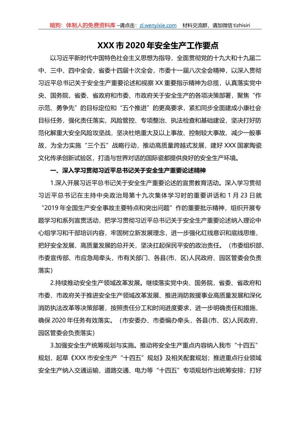 2020年安全生产工作要点_第1页