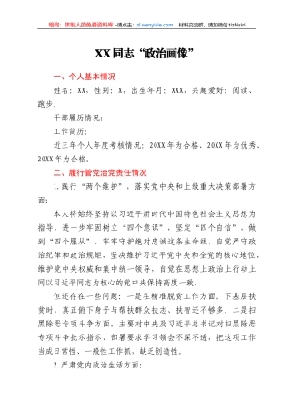 个人政治画像剖析