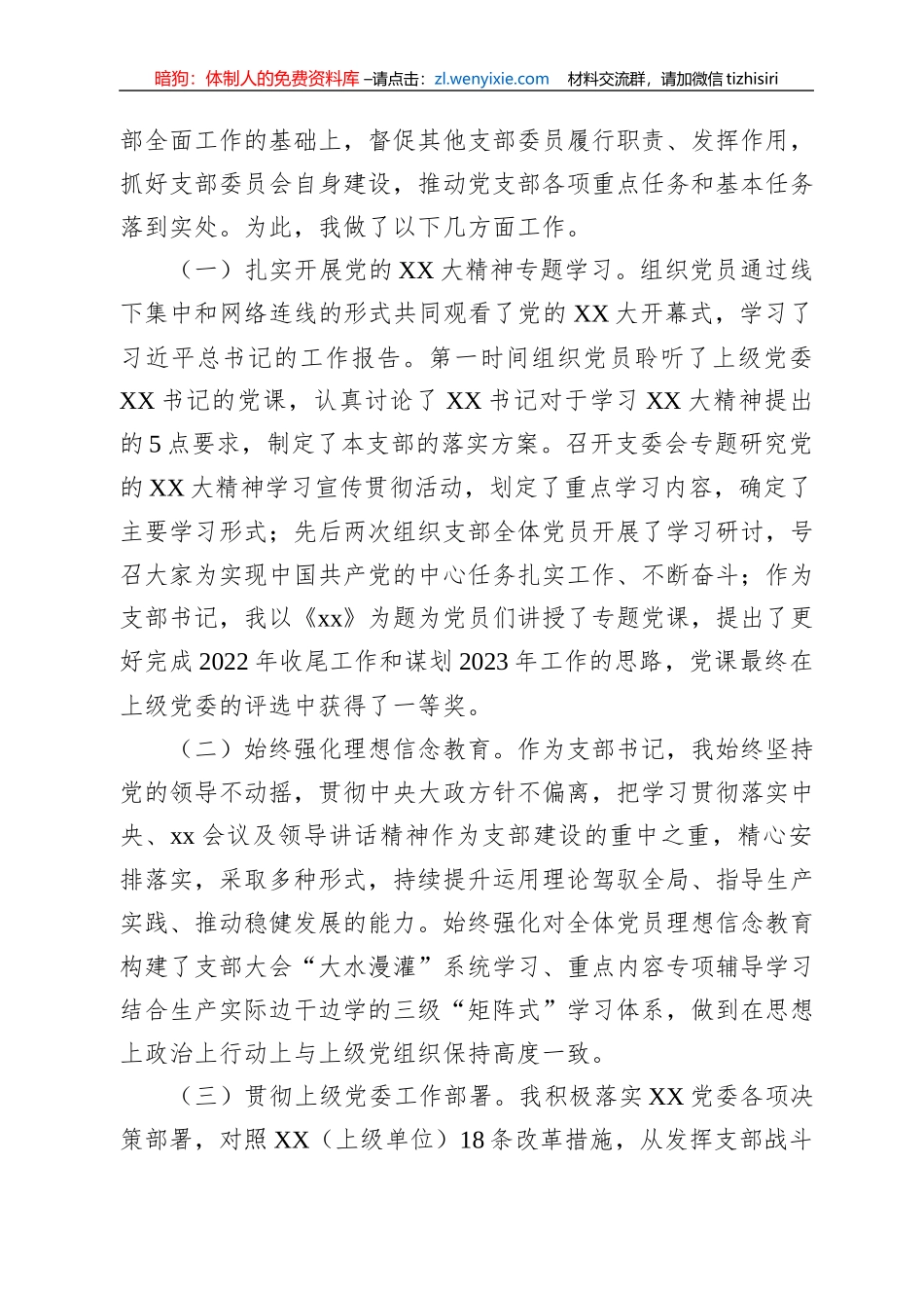 2022年党支部书记抓党建工作述职报告_第2页