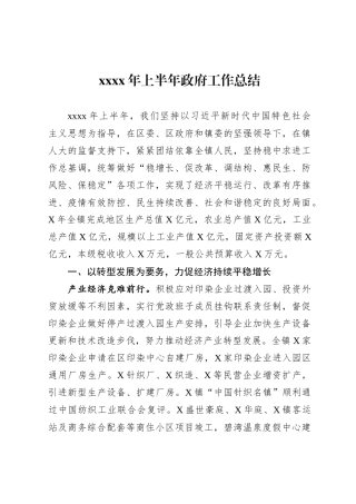2020年上半年政府工作总结 (1)