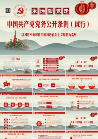 中国共产党党务公开条例（试行）党课PPT