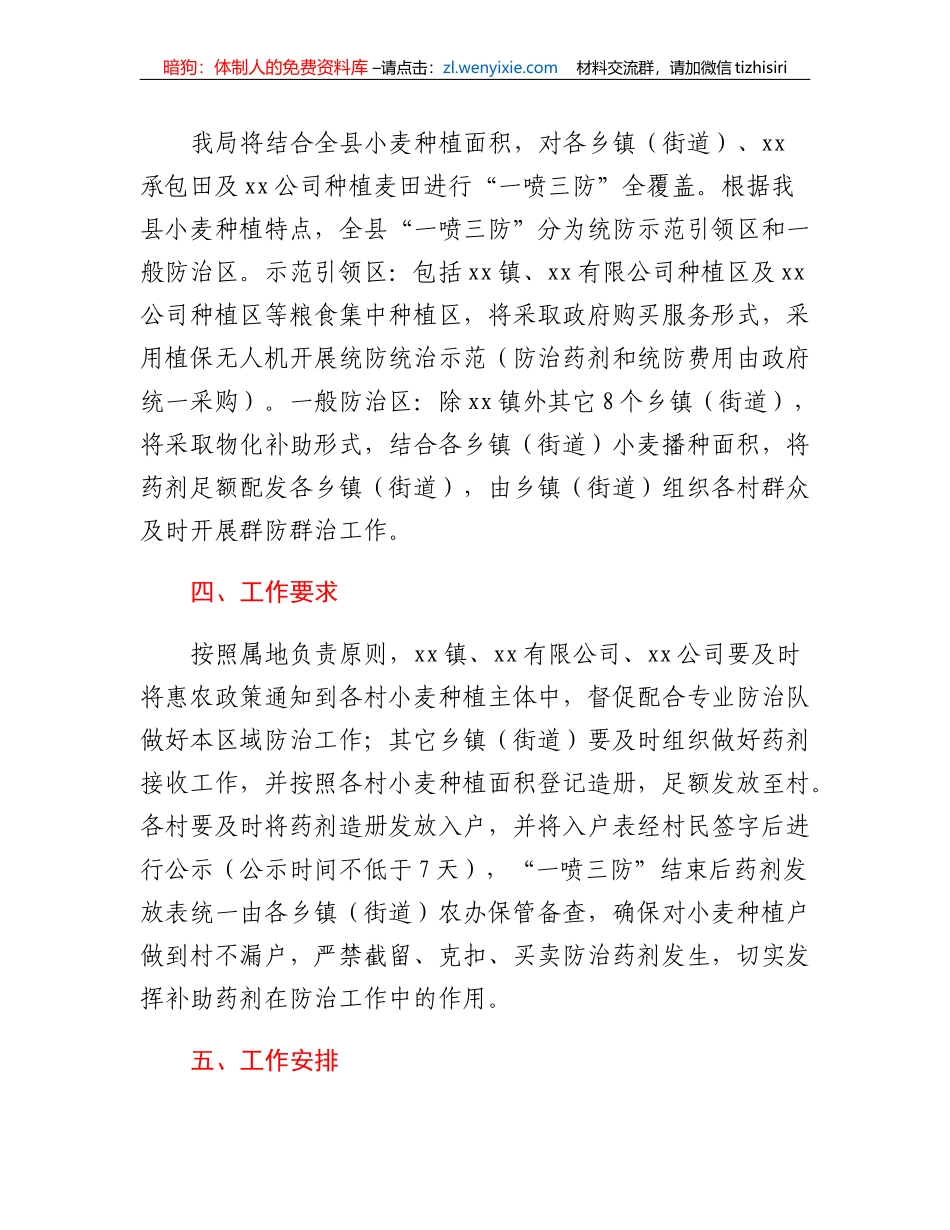 xx县2023年小麦一喷三防工作方案_第2页