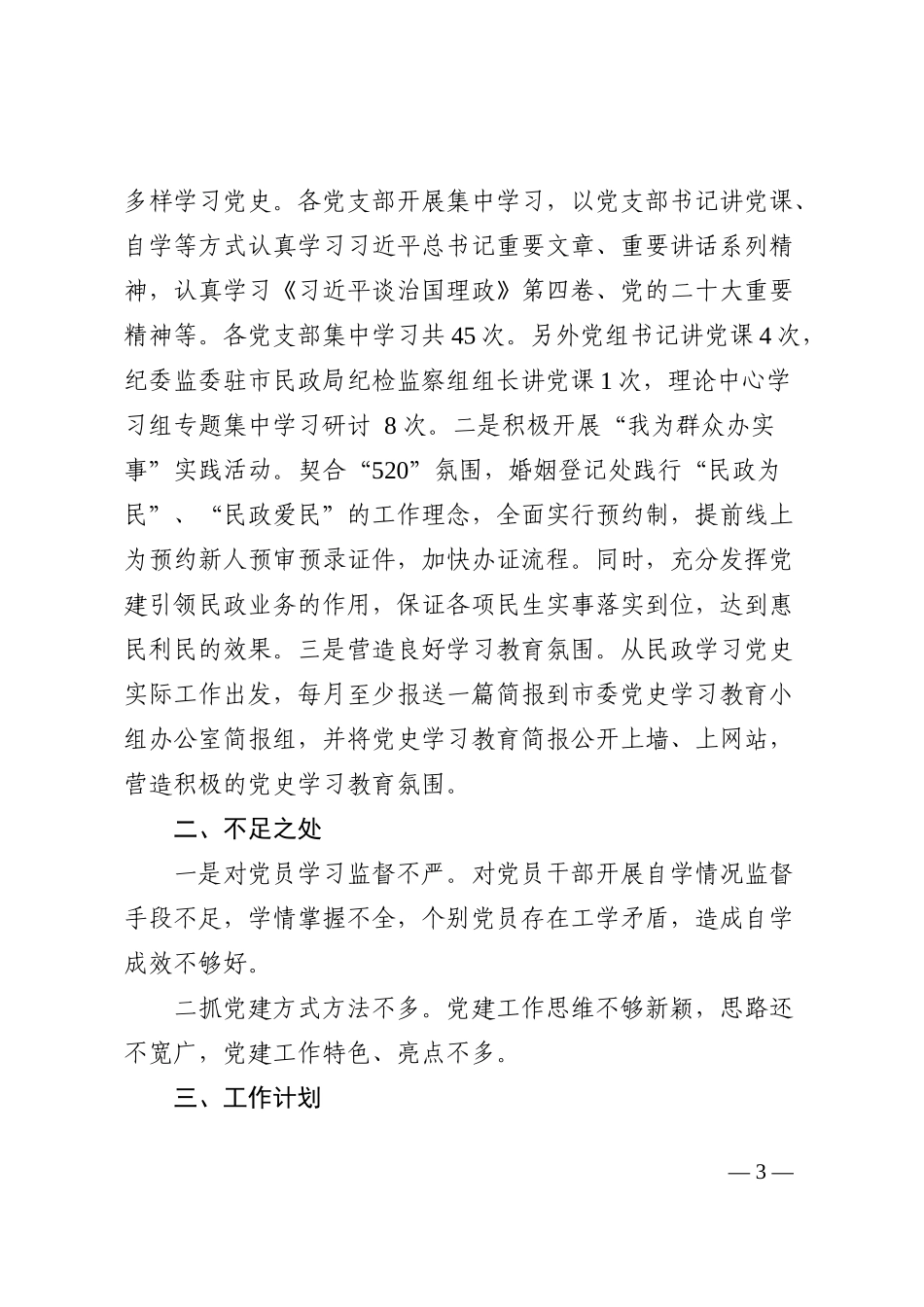 2022年市民政局党建工作总结_第3页