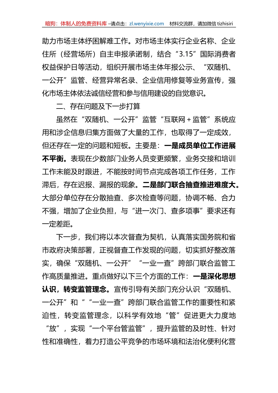 市“双随机一公开”工作汇报_第3页