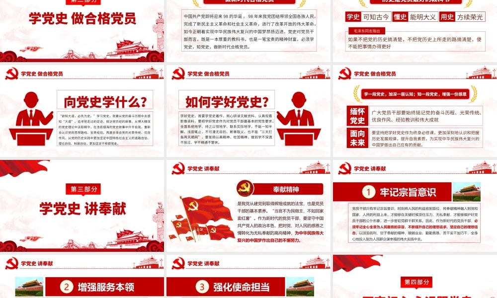 学党史、做合格党员