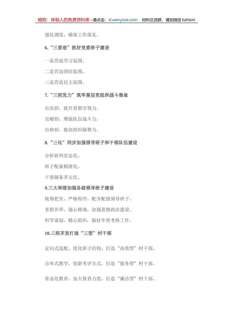 “队伍建设”经验写作提纲30例_第2页