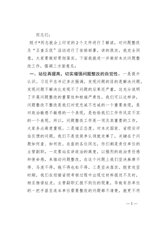 在2023年全县乡村振兴领域“五查五促”工作推进会上的讲话