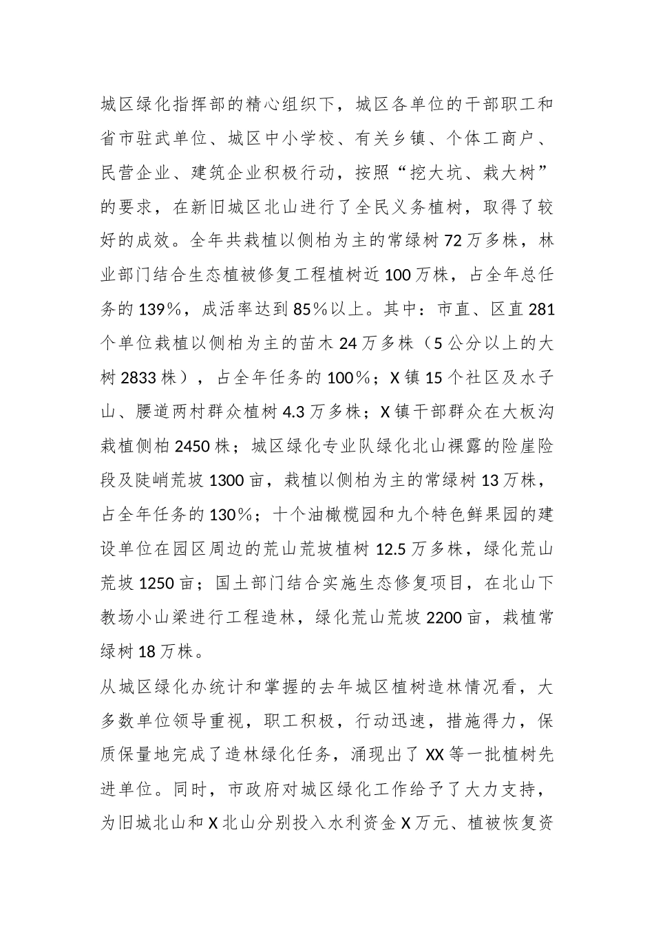 XX领导在某市城区春季植树造林动员大会上的讲话_第2页