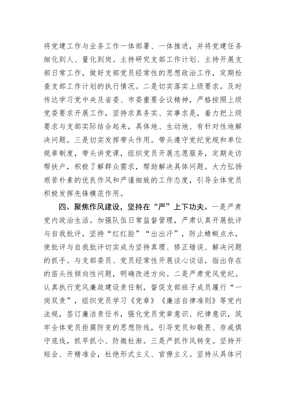 党支部书记2023年抓党建工作述职报告_第3页