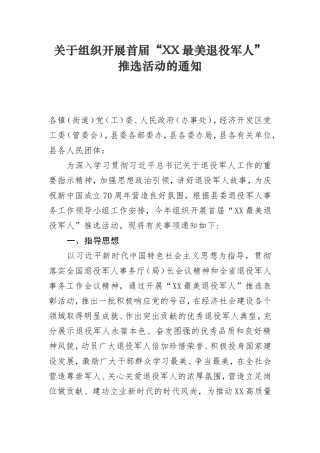 最美退役军人评选方案