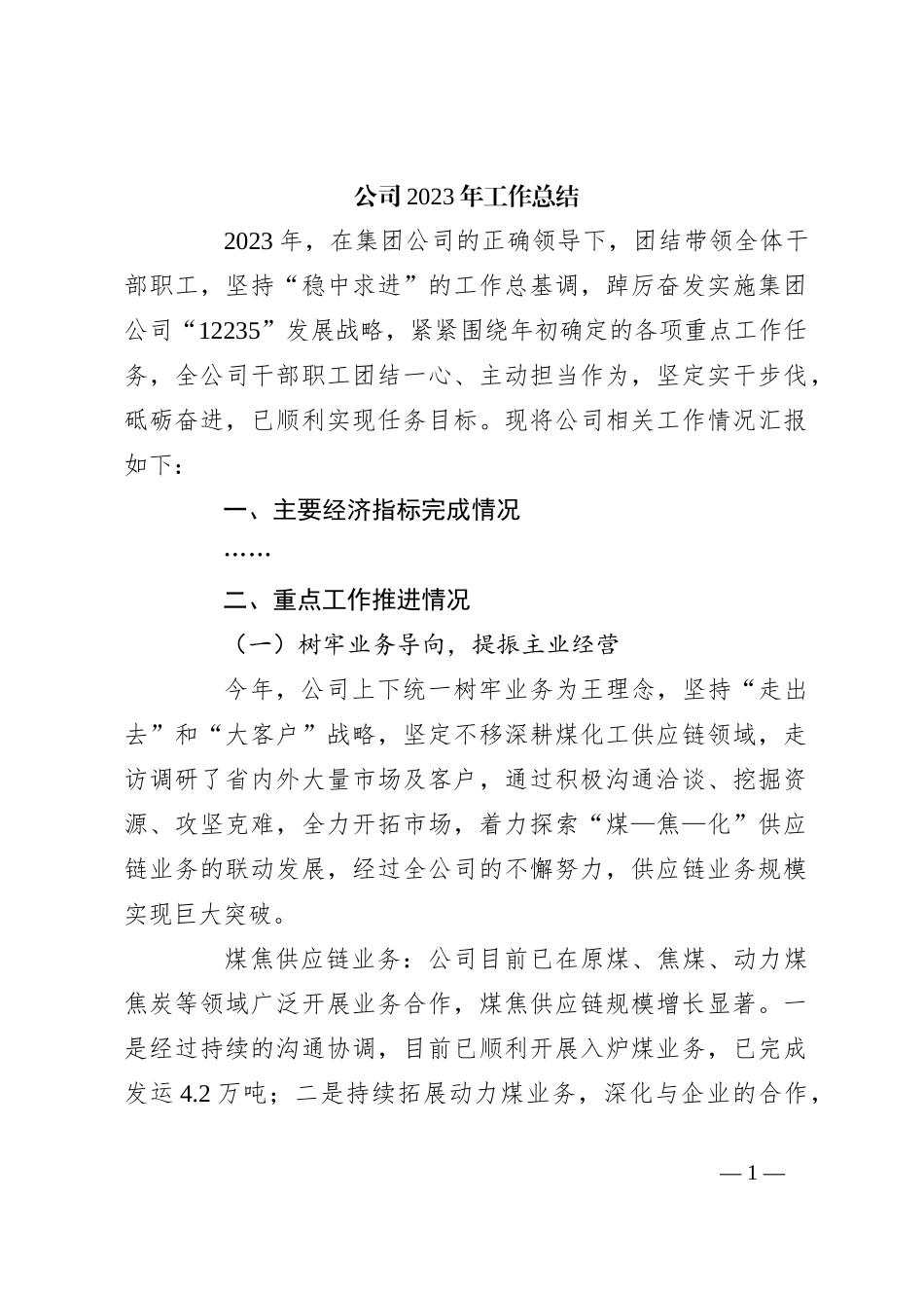 公司2023年工作总结_第1页