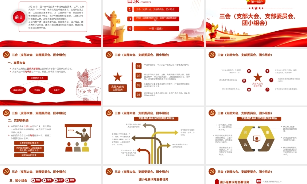 中国共青团的三会两制一课是指什么详细解读ppt团课PPT