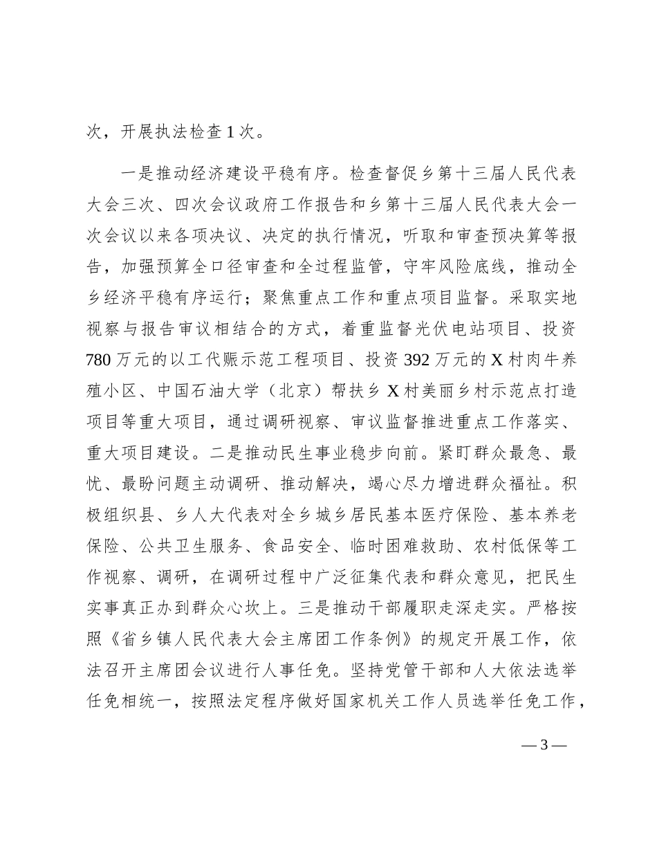 乡镇人大主席团工作总结_第3页