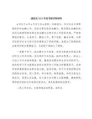 副县长考核评价1