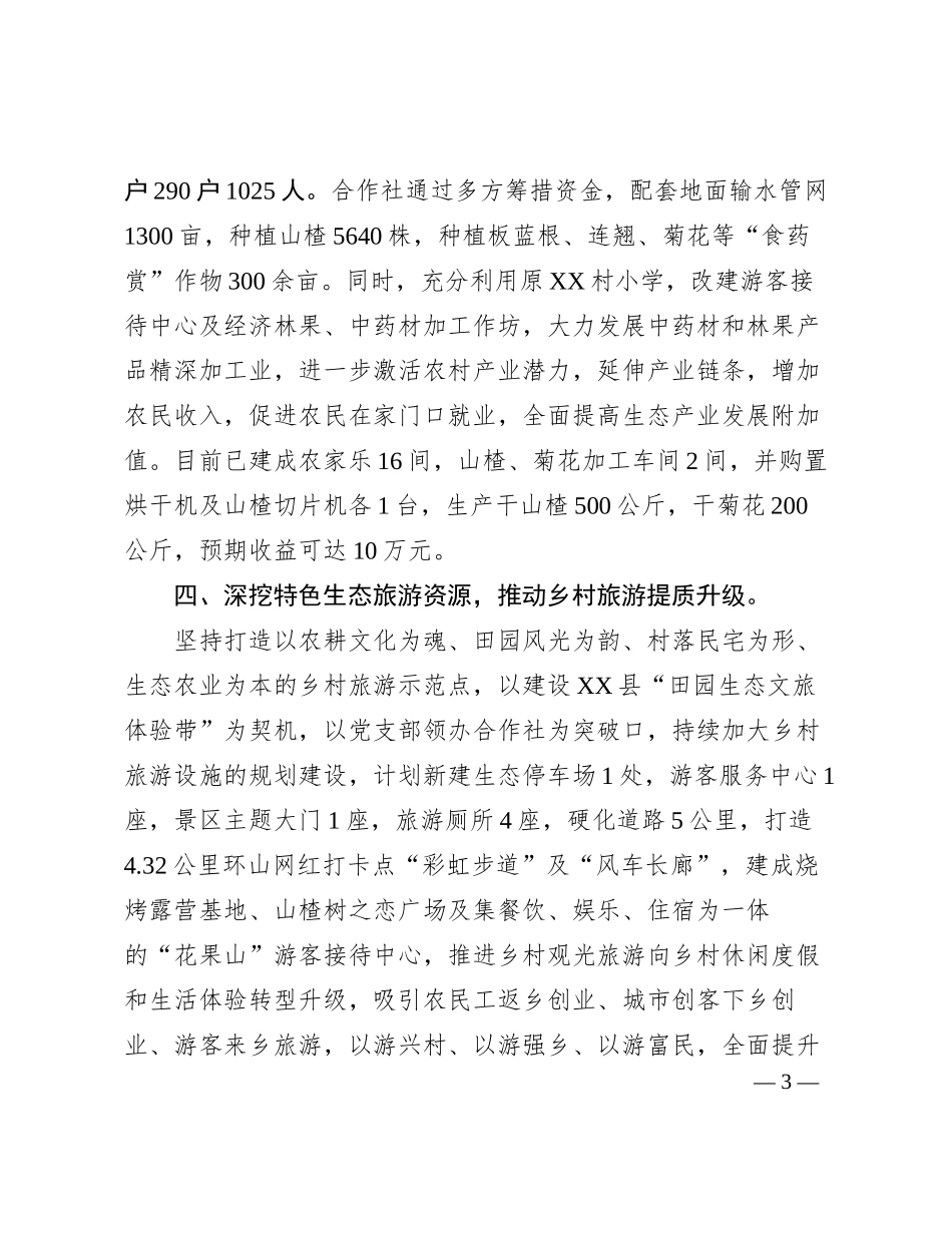 乡村特色旅游示范基地建设经验材料_第3页