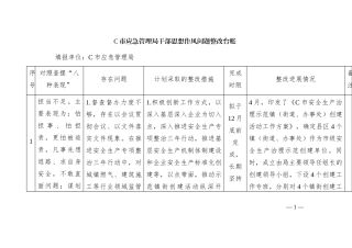 思想作风“八种表现”问题整改台账（应急7900字）