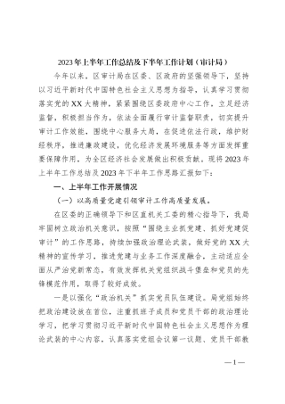 2023年上半年工作总结及下半年工作计划