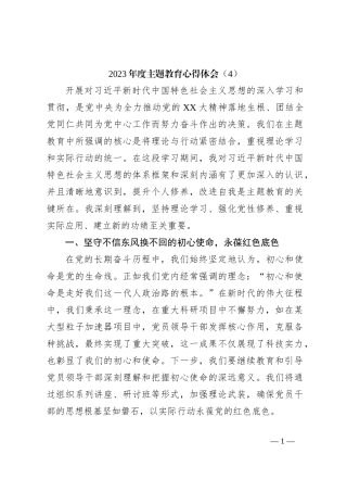 2023年度主题教育心得体会（4）