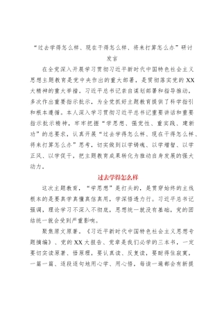 主题教育“三问”研讨发言