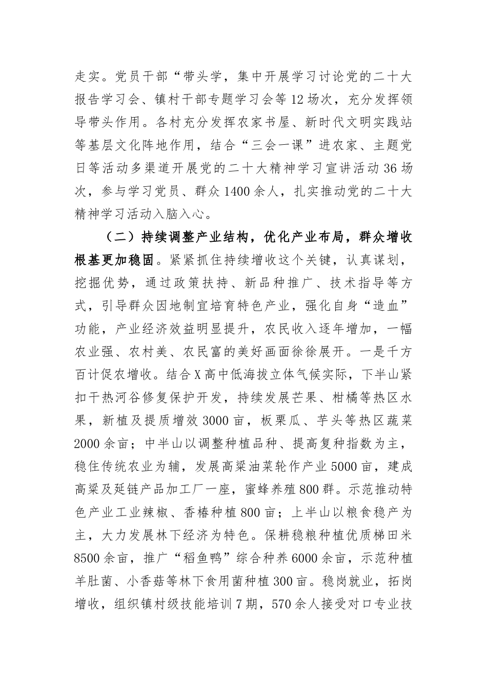 乡镇2023年党委工作报告_第2页