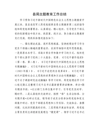 县局主题教育工作总结有重名 752795