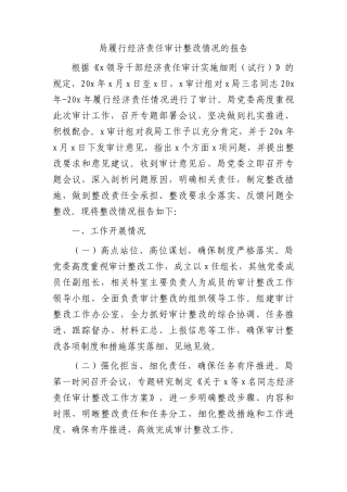 履行经济责任审计整改情况的报告(4)