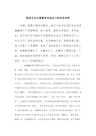 副县长在主题教育交流会上的发言材料 (5)