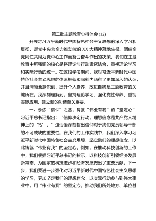 第二批主题教育心得体会 (12)【优】