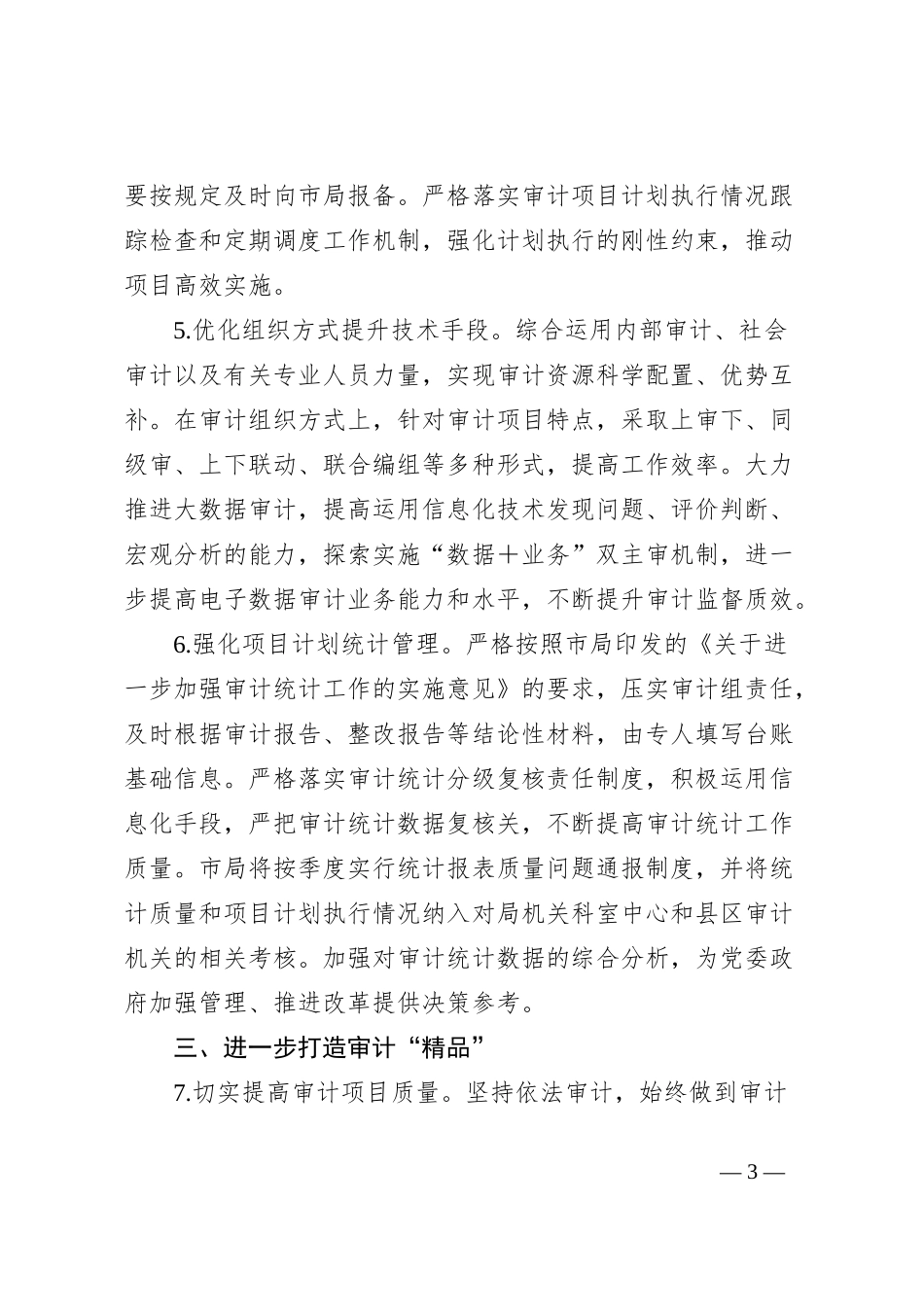 X市审计机关2024年审计综合法治工作要点_第3页