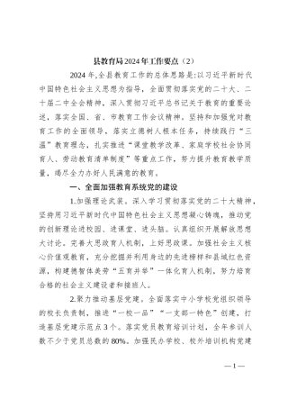 县教育局2024年工作要点（2）