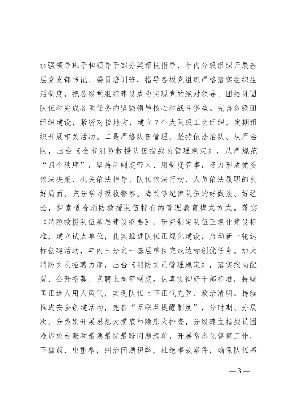 消防救援队伍工作总结_第3页
